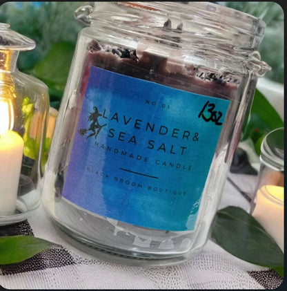 Lavender and sea salt protection candle