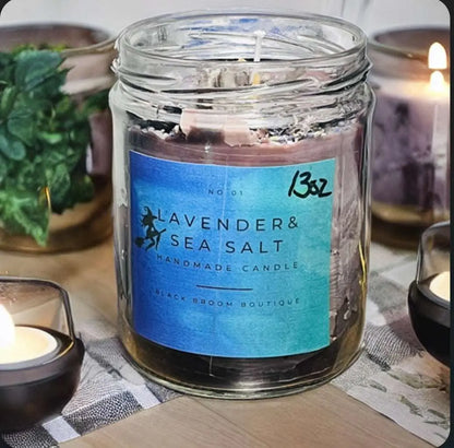 Lavender and sea salt protection candle