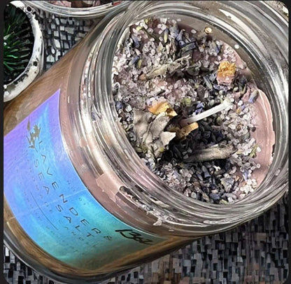 Lavender and sea salt protection candle