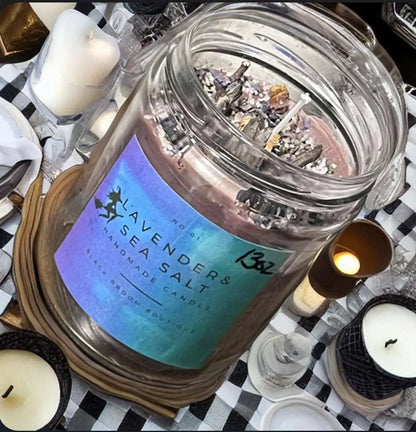 Lavender and sea salt protection candle