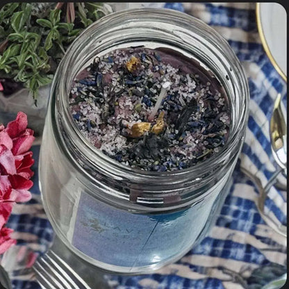 Lavender and sea salt protection candle