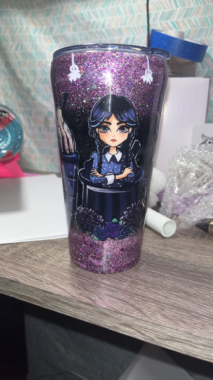 16 ounce Wednesday Addams Tumbler￼