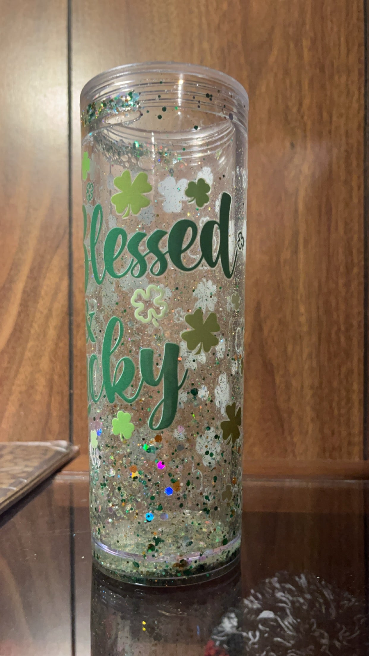 Saint Patrick’s Day 16oz Snow globe Tumbler