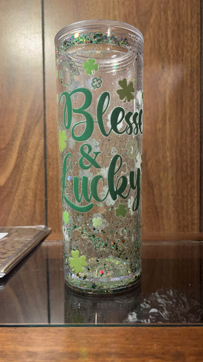 Saint Patrick’s Day 16oz Snow globe Tumbler