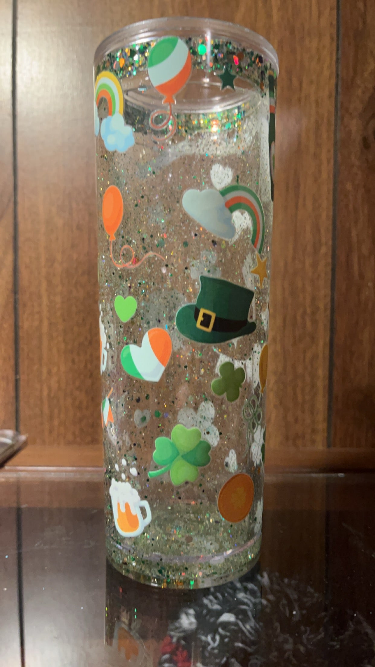 Saint Patrick’s Day 16oz Snow globe Tumbler