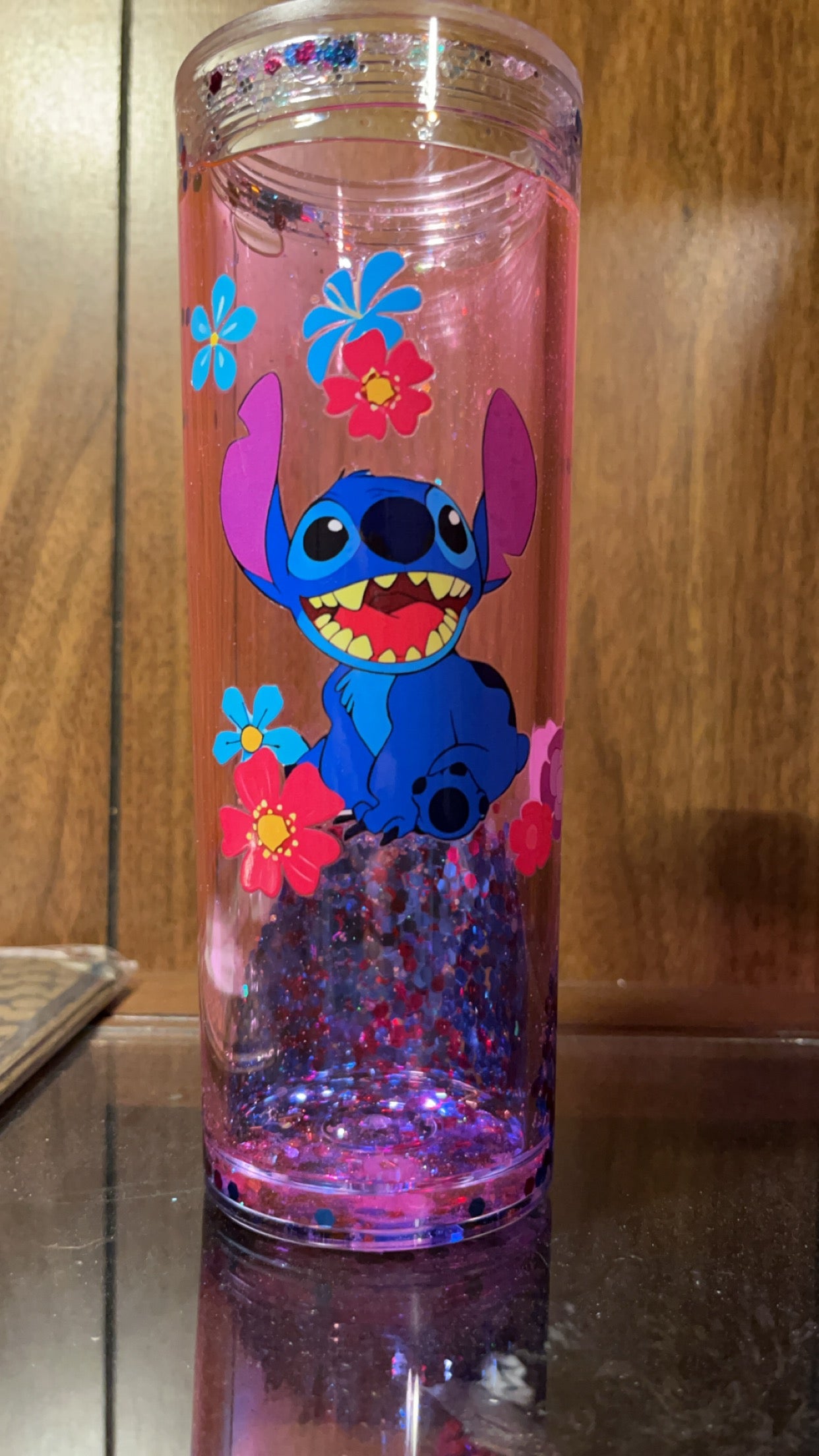 16oz Stitch Snowglobe cup