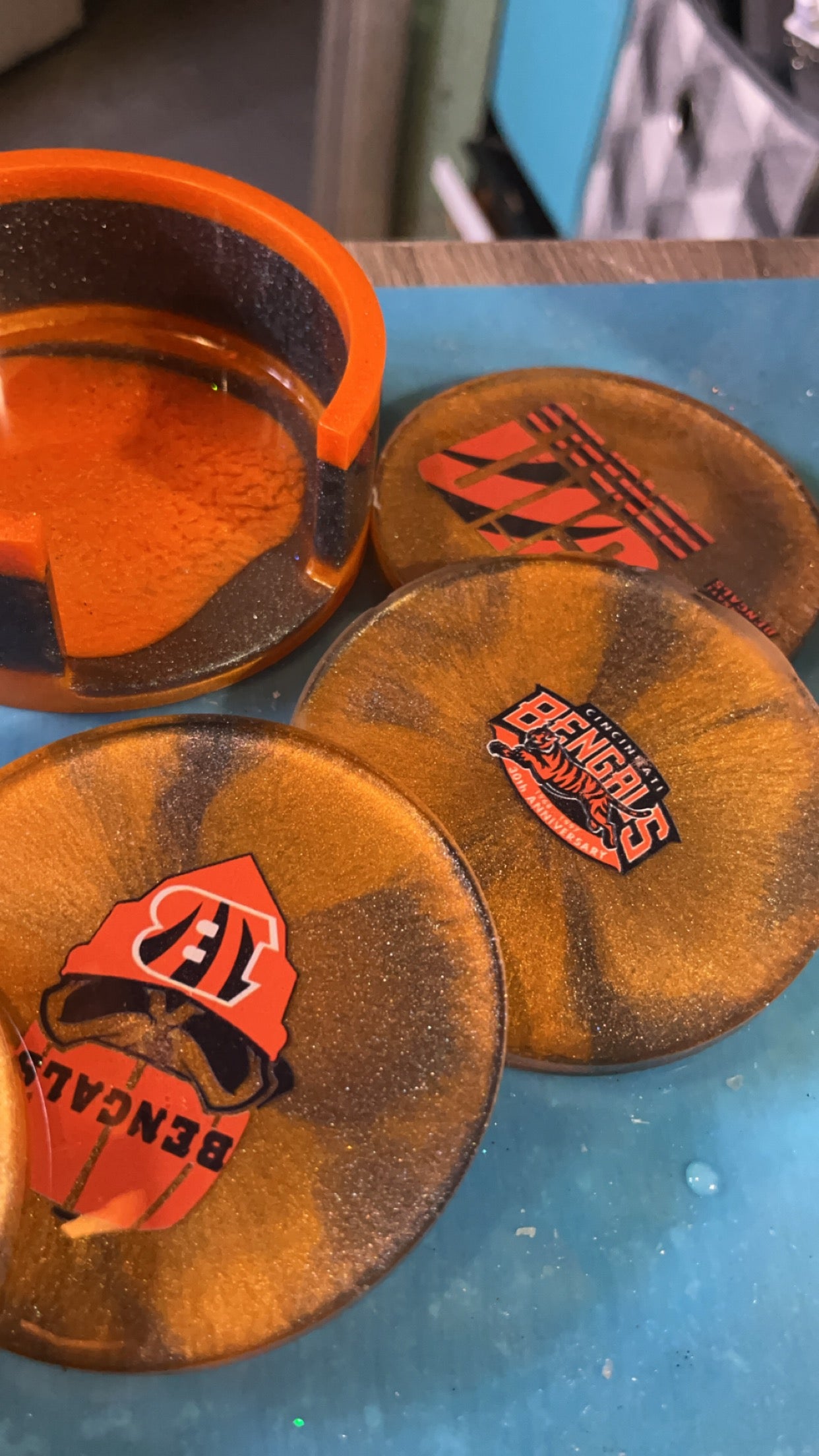 Cincinnati Bengals cup coasters ￼