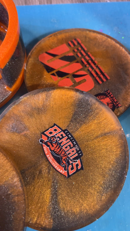 Cincinnati Bengals cup coasters ￼