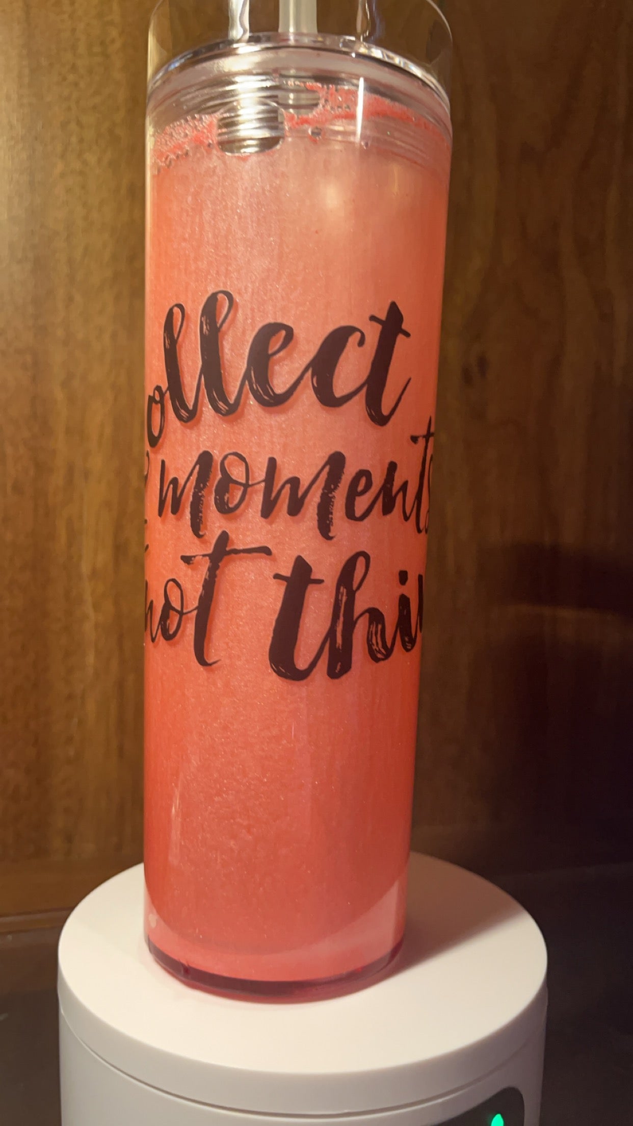 Collect moments, not things 16 oz Snowglobe Cup