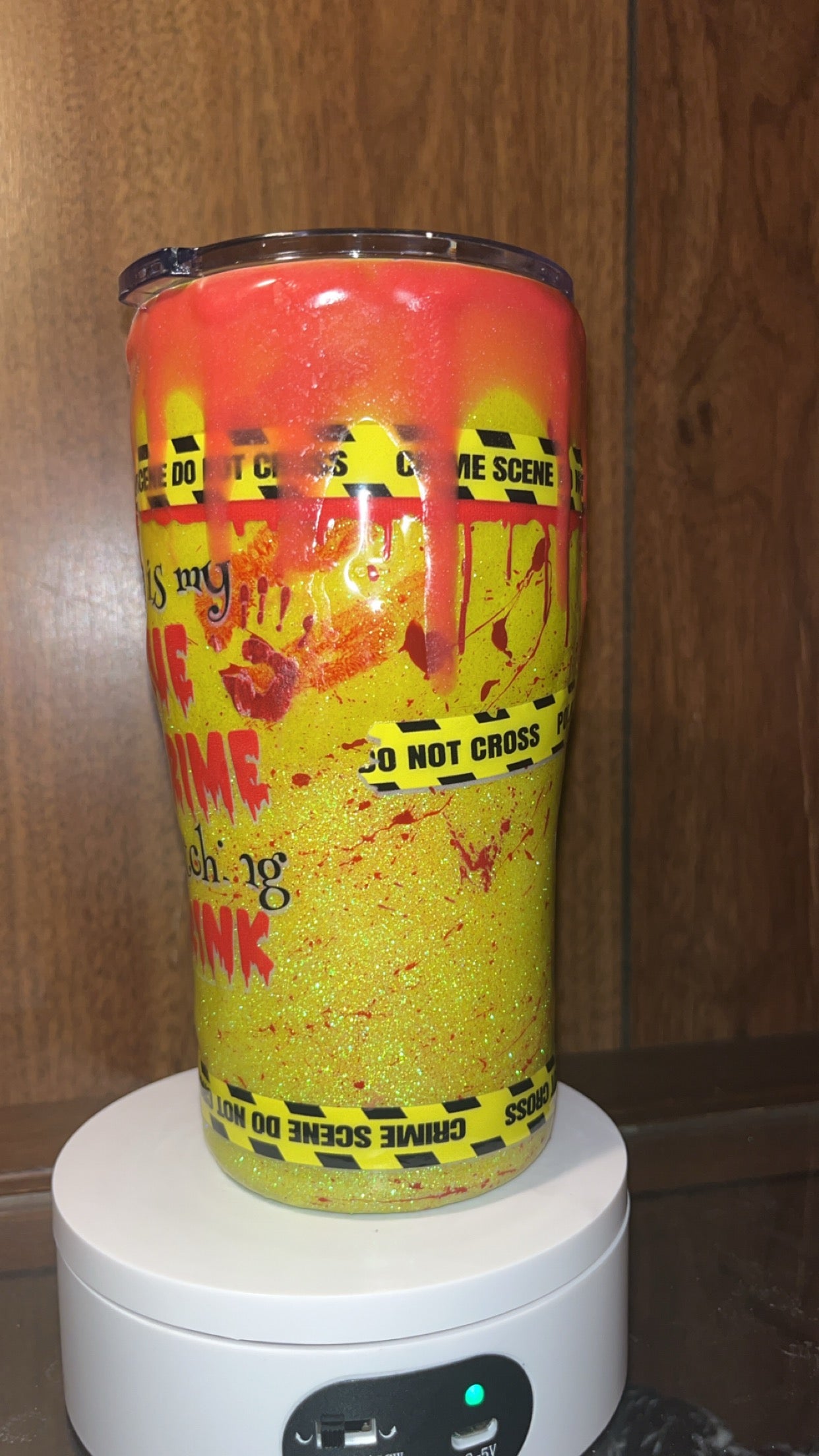 This is my true crime watching drink - 20oz handmade Tumbler