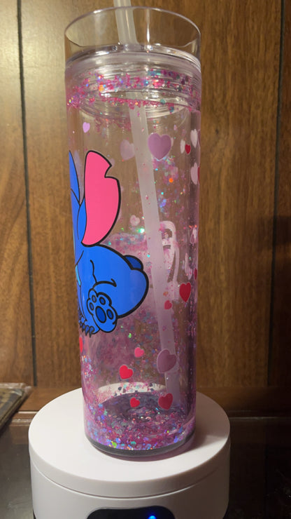 Stitch - 16oz Snowglobe tumbler