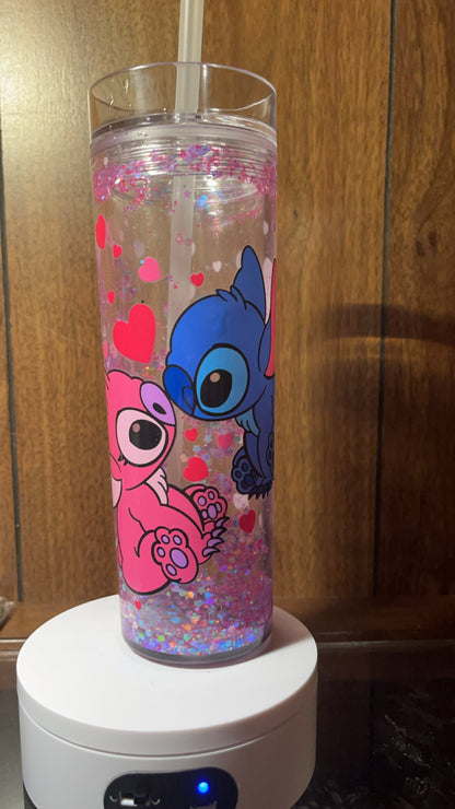 Stitch - 16oz Snowglobe tumbler