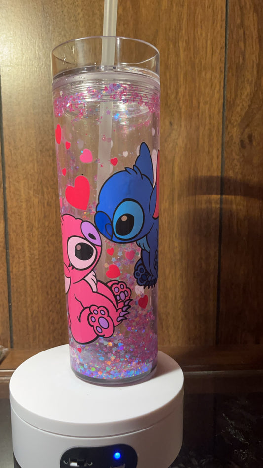 Stitch - 16oz Snowglobe tumbler