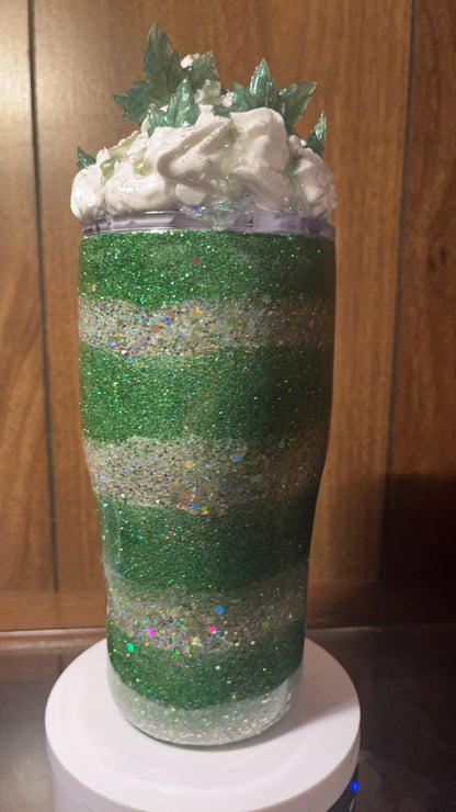 Harry Potter Slytherin with custom topper- 20oz handmade Tumbler