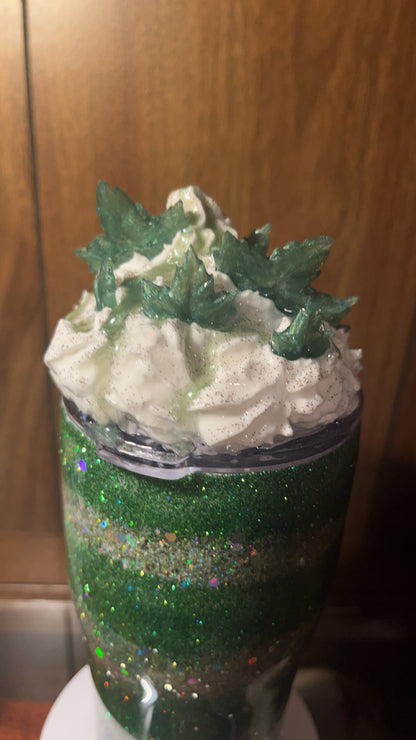 Harry Potter Slytherin with custom topper- 20oz handmade Tumbler