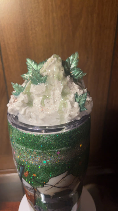 Harry Potter Slytherin with custom topper- 20oz handmade Tumbler