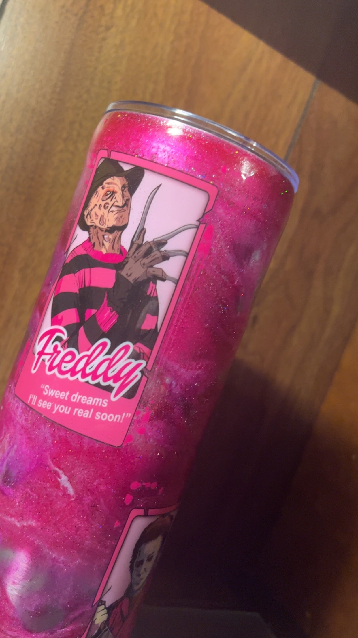 Pink horror killers- 30oz skinny Tumbler