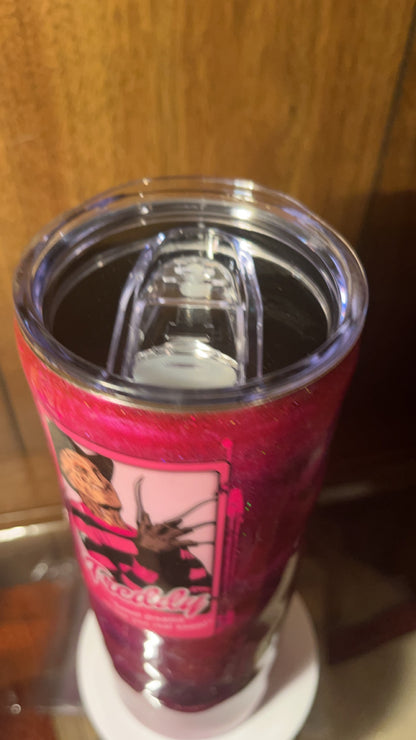 Pink horror killers- 30oz skinny Tumbler