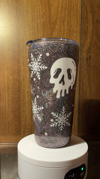 Literally, freezing-  16oz handmade Tumbler