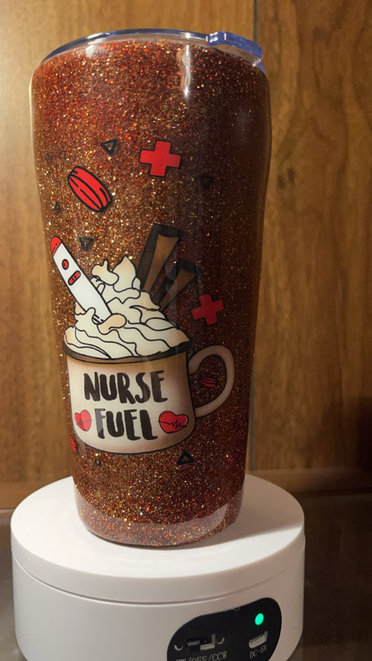 Nurse fuel-  16oz handmade Tumbler