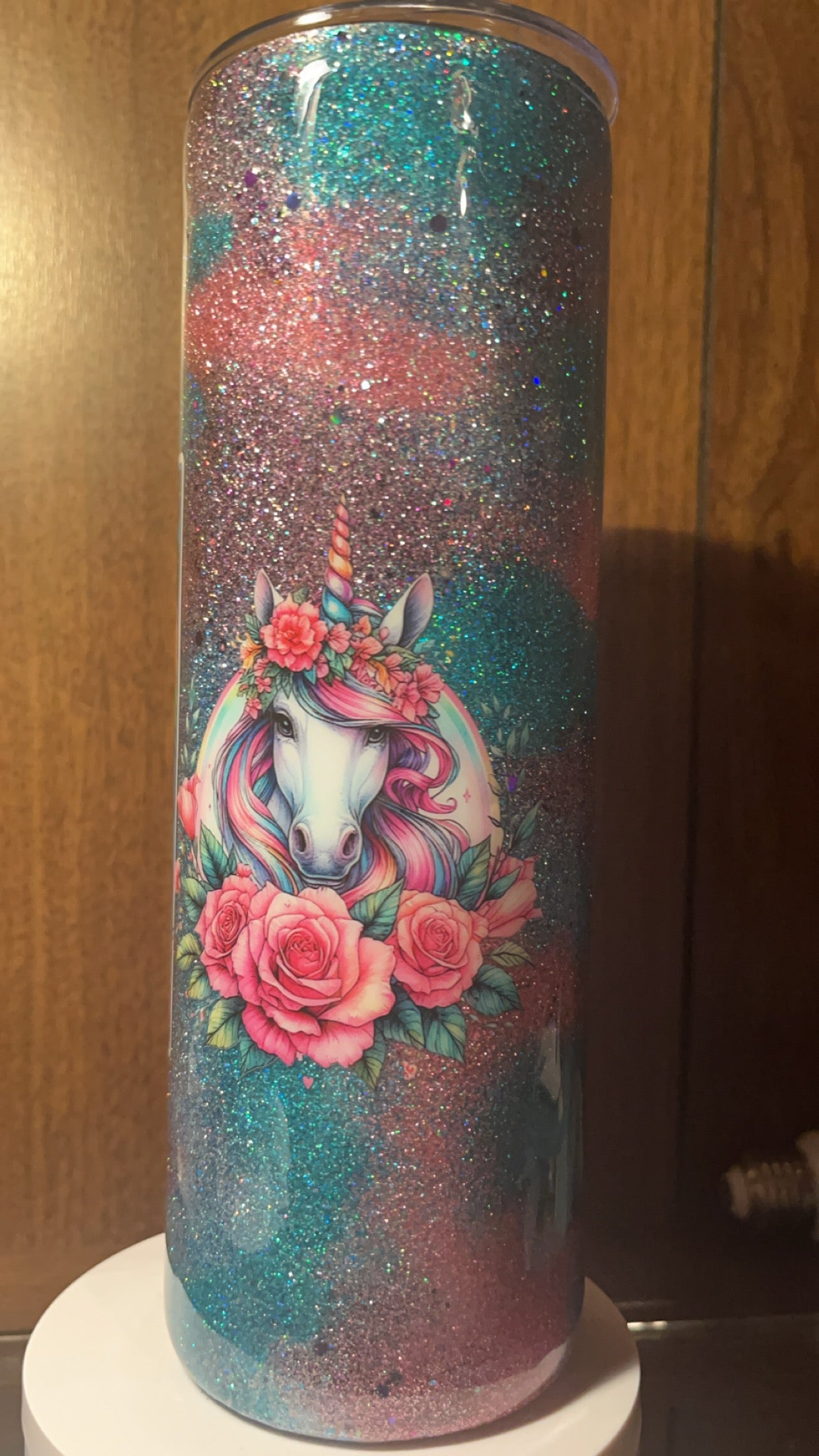 The audacity tarot, unicorn card -  30oz skinny Tumbler