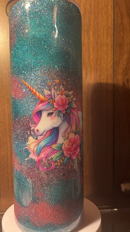 The audacity tarot, unicorn card -  30oz skinny Tumbler