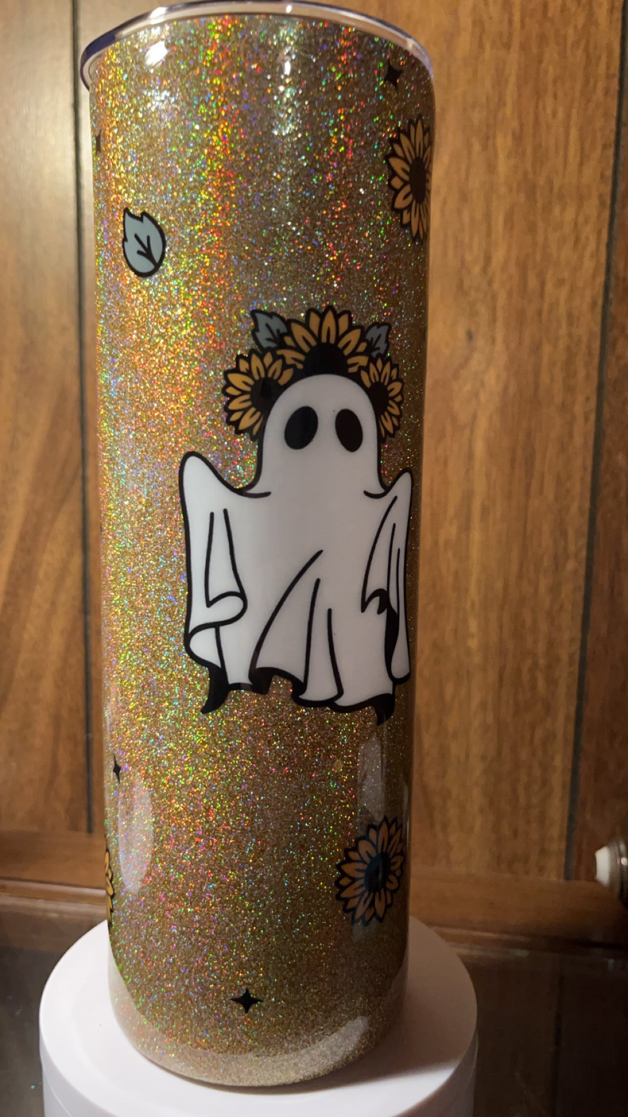 Sunflower ghost -  30oz skinny Tumbler