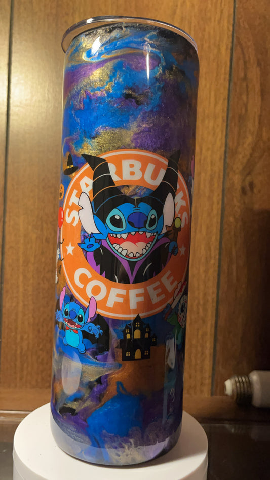 Halloween stitch Starbucks- 30oz skinny Tumbler