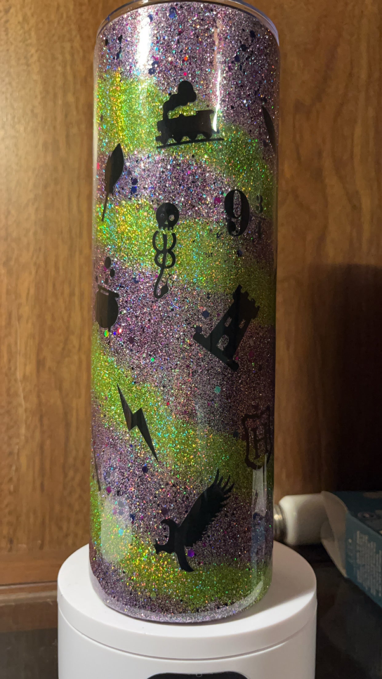 Green and purple Harry Potter-  30oz skinny Tumbler