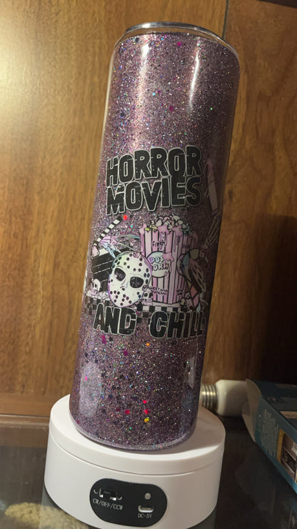 horror movies and chill, -  30oz skinny Tumbler