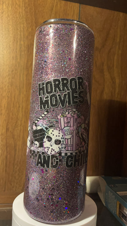 horror movies and chill, -  30oz skinny Tumbler