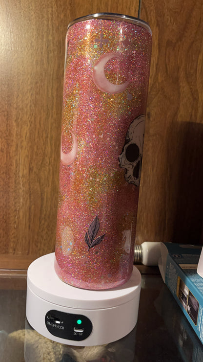 Skull and Moon, -  30oz skinny Tumbler