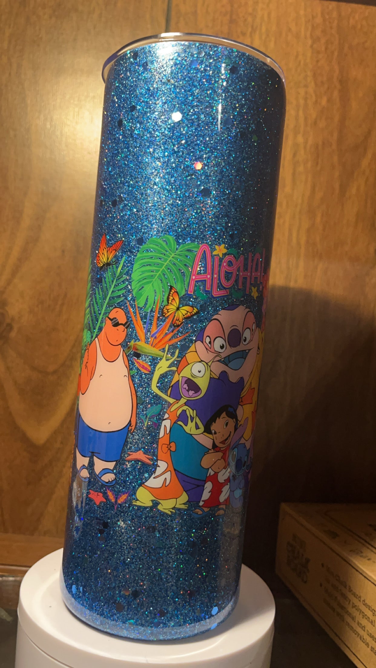 Aloha Lilo and stitch-  30oz skinny Tumbler