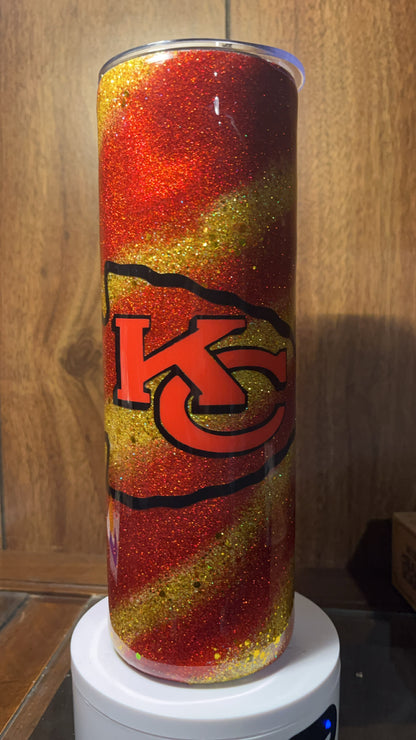 KC Football-  30oz skinny Tumbler