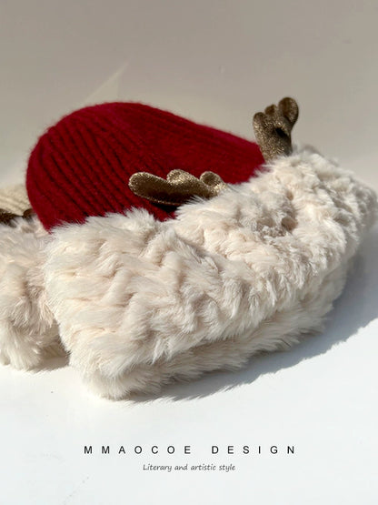 Cute Wool Hat Women's Elk Horn New Year Ins Christmas Tmall