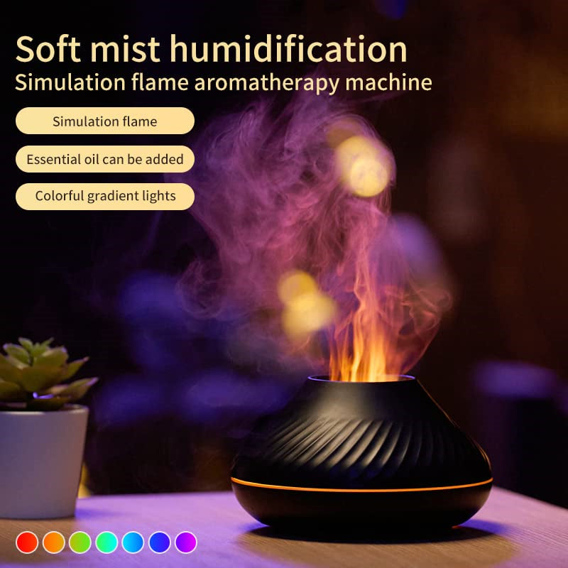 Volcanic Flame Aroma Diffuser Essential Oil Lamp cj