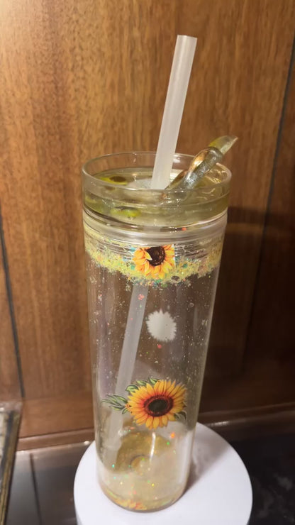 Subflower- 16oz Snowglobe tumbler