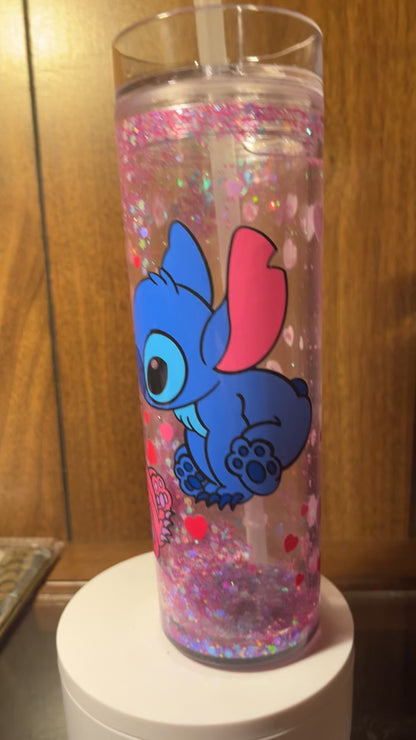 Stitch - 16oz Snowglobe tumbler