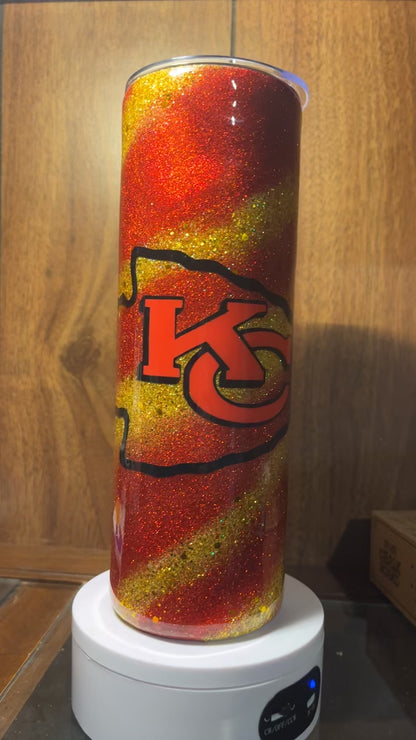 KC Football-  30oz skinny Tumbler