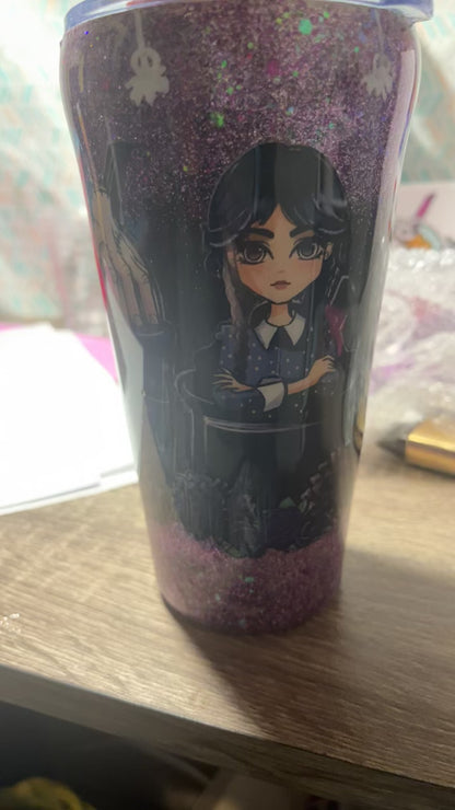 16 ounce Wednesday Addams Tumbler￼