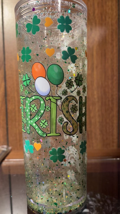 Saint Patrick’s Day 16oz Snow globe Tumbler