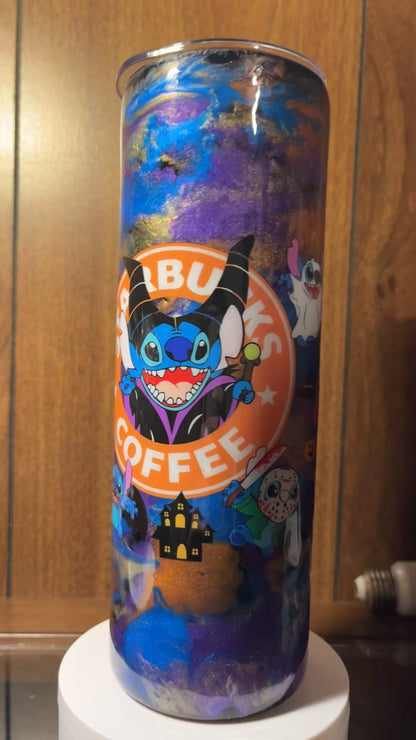 Halloween stitch Starbucks- 30oz skinny Tumbler