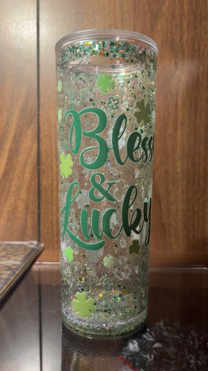 Saint Patrick’s Day 16oz Snow globe Tumbler