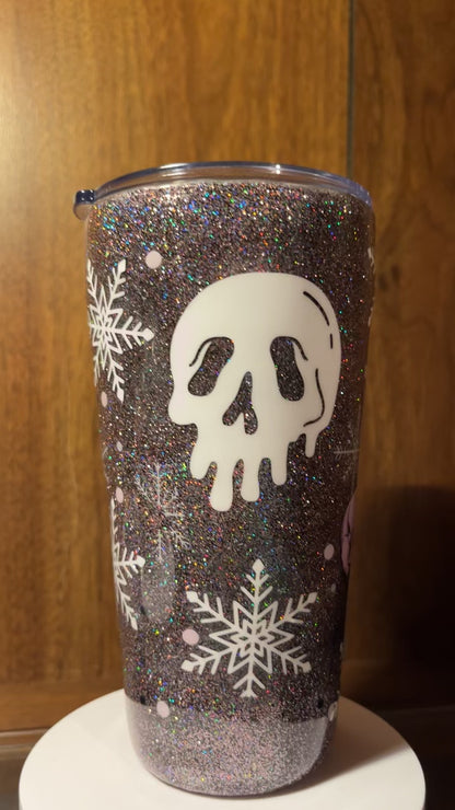 Literally, freezing-  16oz handmade Tumbler