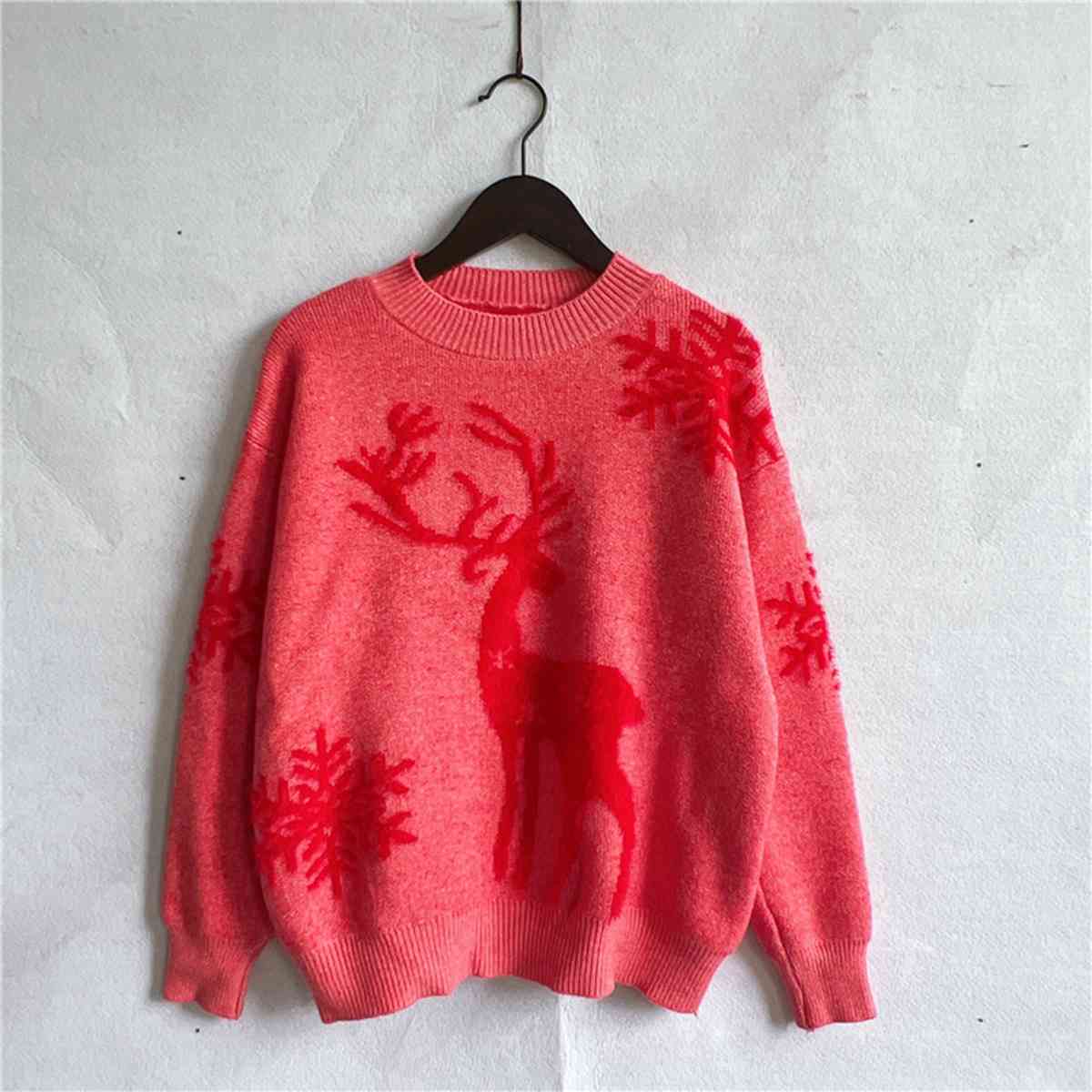 Reindeer and Snowflake Pattern Sweater
• Cozy and stylish winter sweater

• Charming reindeer and snowflake pattern

• Comfortable fit, machine washable
Stay cozy and stylish this winter with our ReindeeReindeer and Snowflake Pattern SweaterTrendsiBLACK BROOM BOUTIQUE